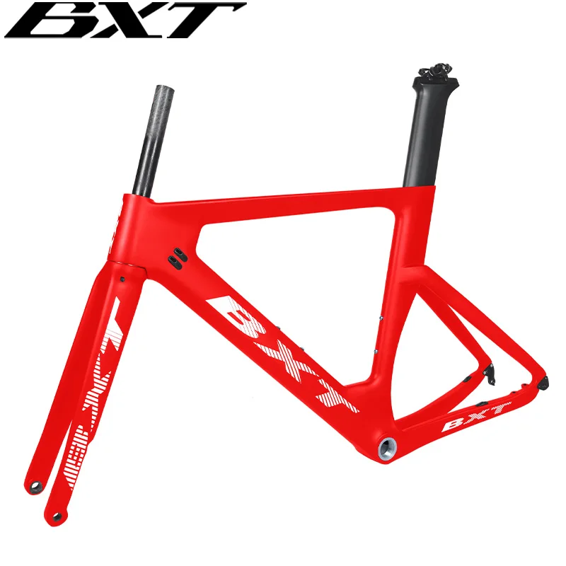 BXT-Carbon Road Bike Frameset, Disc Brake, Thru Axle, 12x142 BSA, 700x23c, Road Bicycle Frame, Racing Cycling