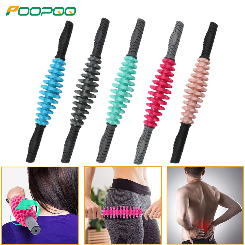 Full Body Muscle Massager Roller Stick Acupressure Trigger Point Recovery Tool Deep Relax Gear Massage Stick for Back Fascia Leg