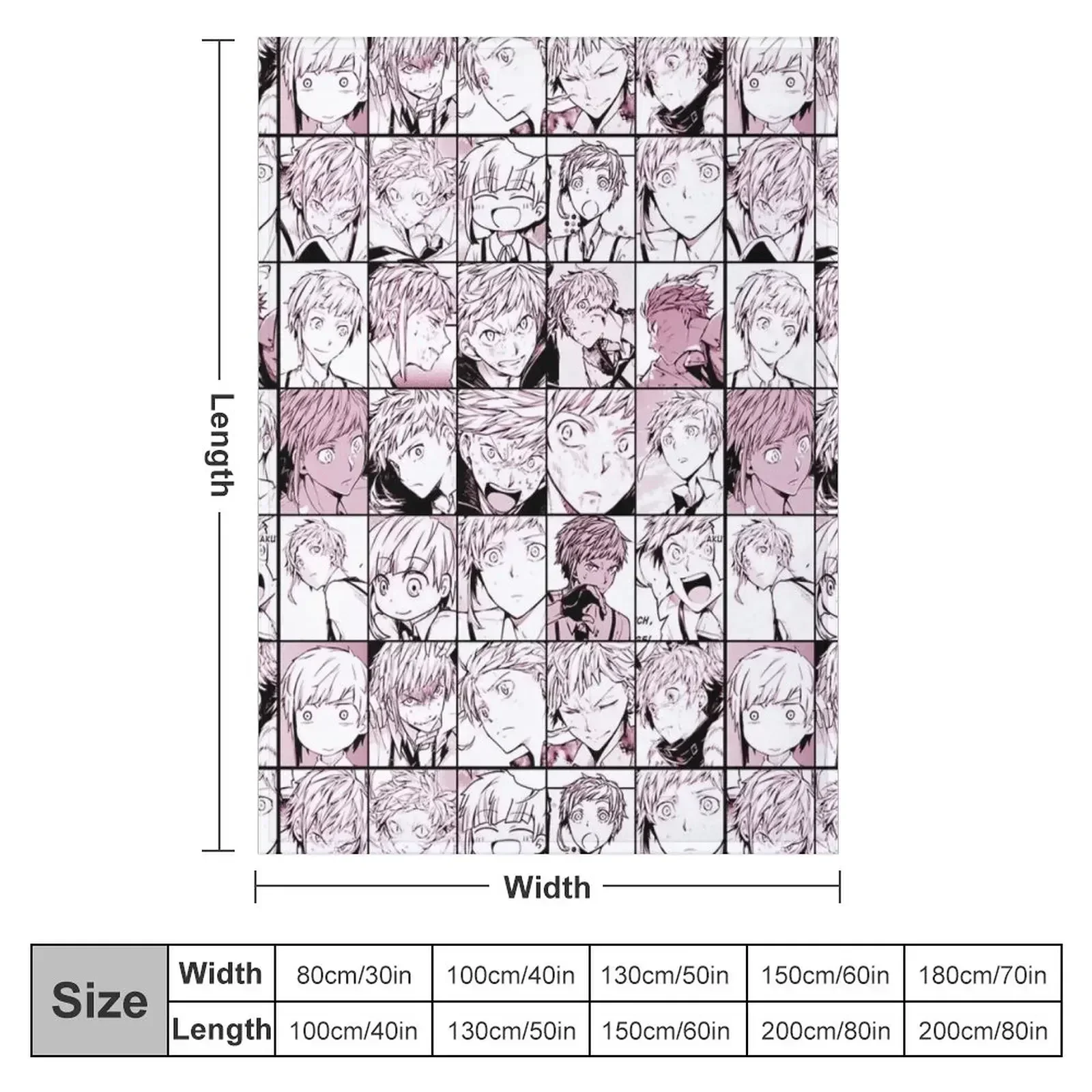 Atsushi BSD - collage color version Throw Blanket Sofa Throw Retros Summer Beddings Travel Loose Blankets