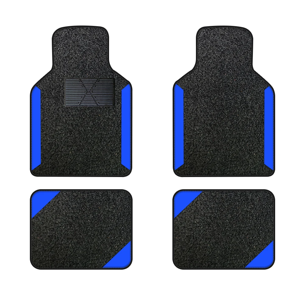 

4 шт., автомобильные напольные коврики из полиэстера, с педалью