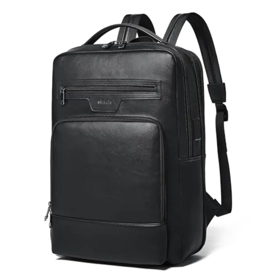 

Leather Laptop Backpack for Women and Men28 L Travel Backpack Computer Bag Fits 16 inch Laptop Expandable Casual Daypack with U