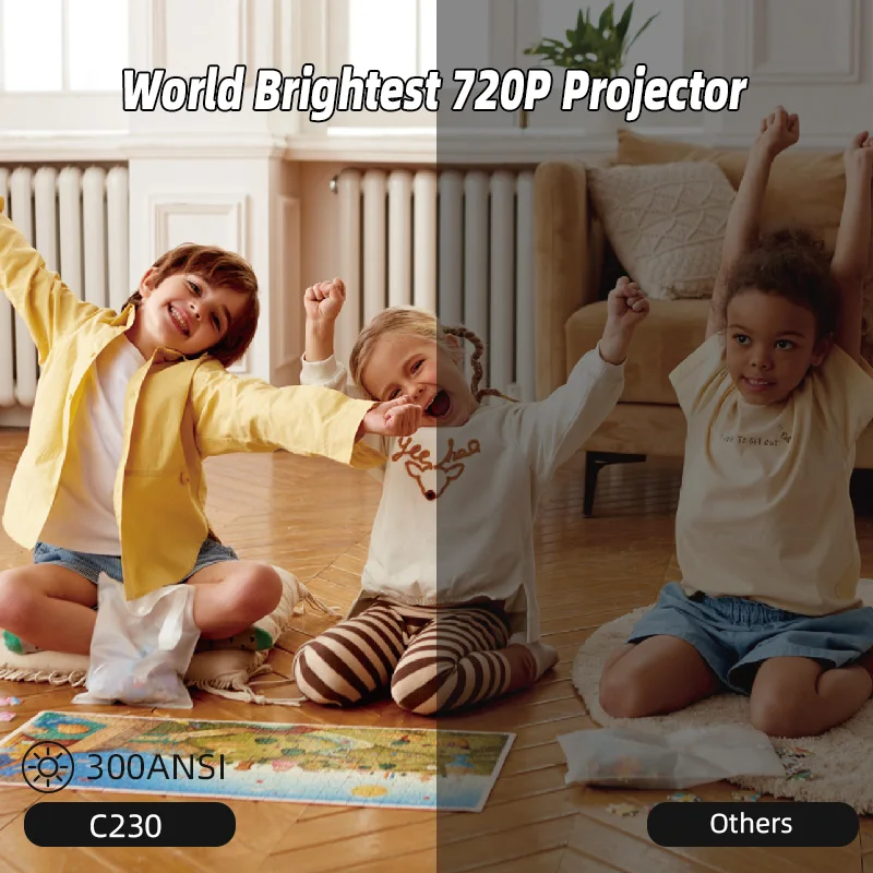 July008 Outdoor Smart Mini Led Portable Projector Proyector Smart Home Theater Video 4k Movie  Projector Android Wifi Phone Proy