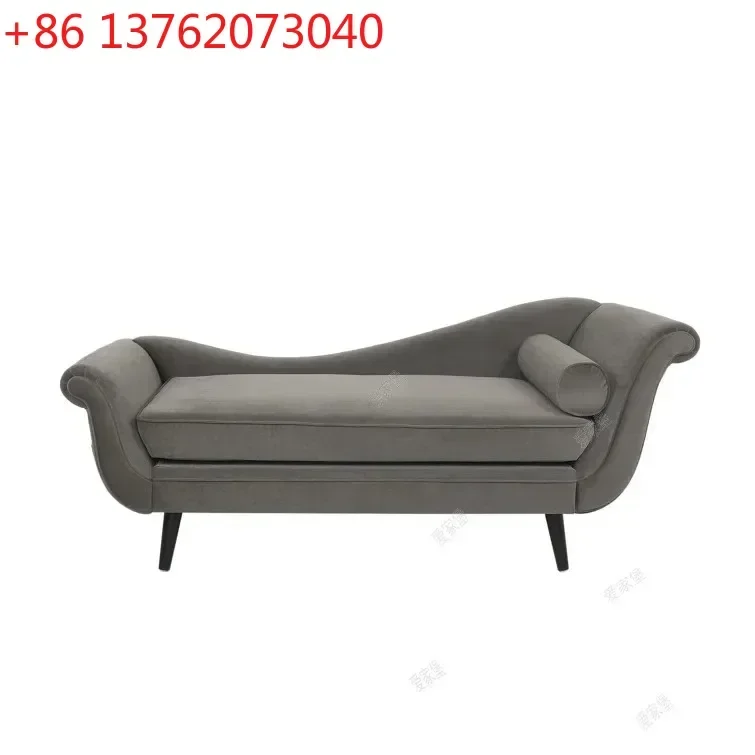 American retro fabric single concubine small apartment lazy sofa recliner modern simple velvet bed