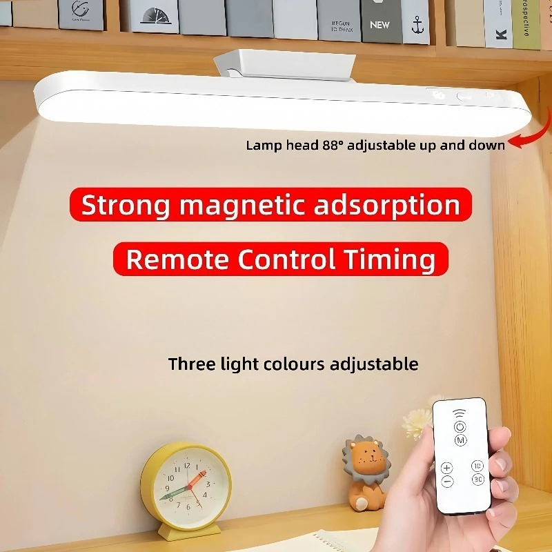  LED Table Lamp Magnetic Hanging USB Plug in style Desk Lamp 3 Color Reading Light Dimmable Cabinet Closet Wardrobe Night Light 