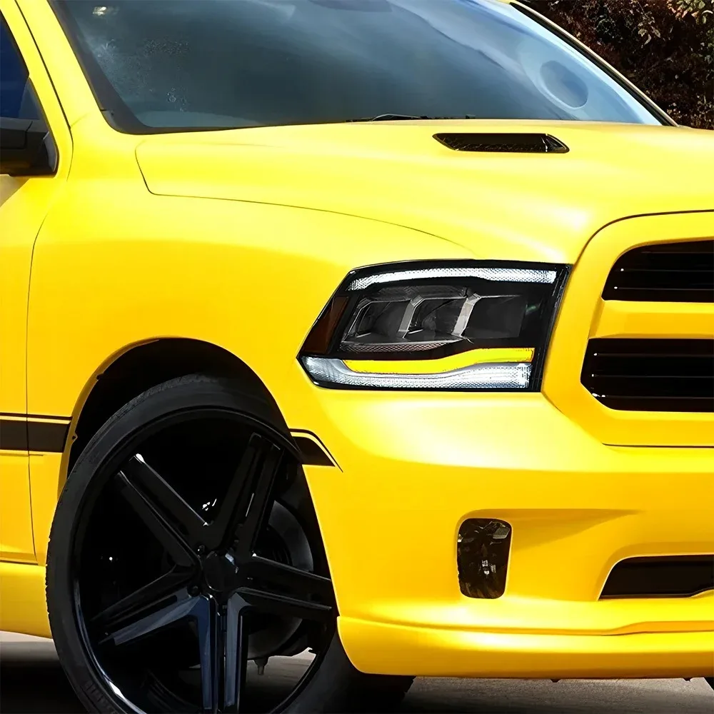 

Для Dodge Ram 2009-2018: Комплект передних фар, обновленные высококачественные светодиодные динамические фары, аксессуары Plug and Play