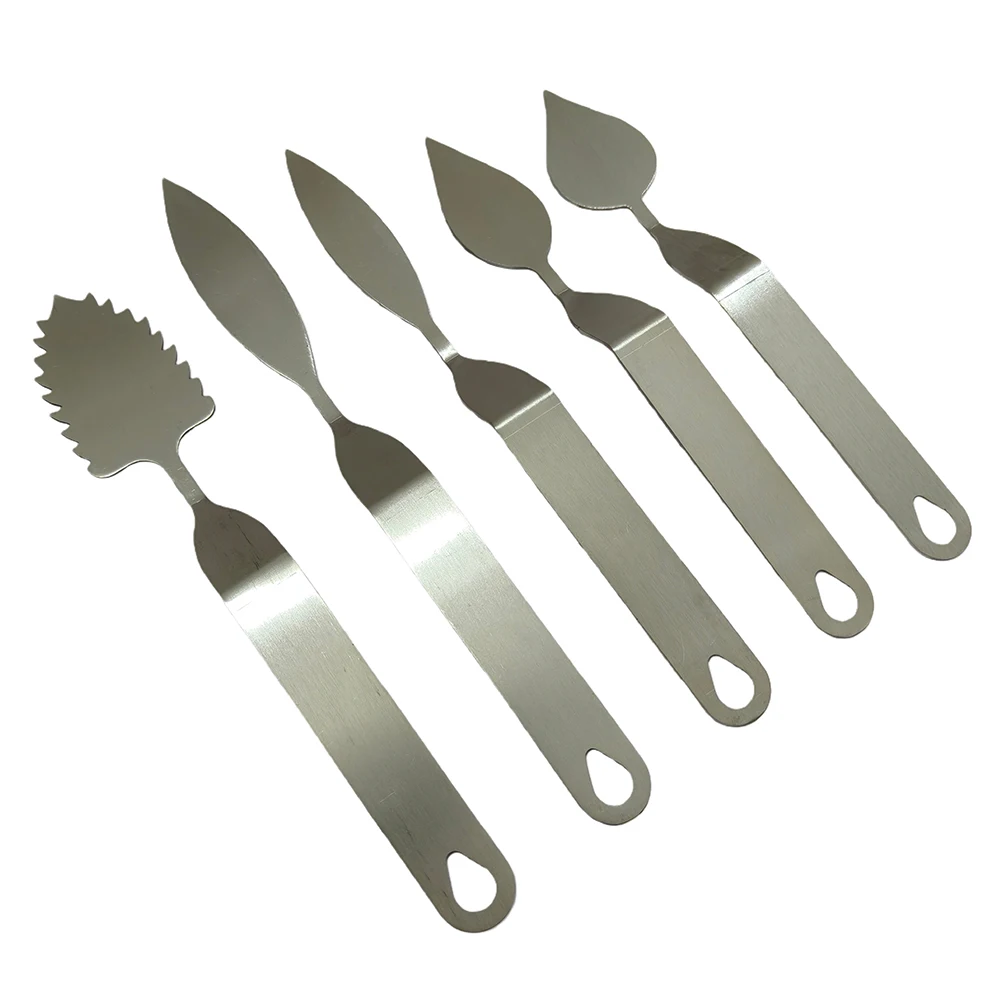 Stainless Steel Scraper Baking Tool Chocolate Leaf And Feather Dessert Tool For Making Mousse Cake Decoration
