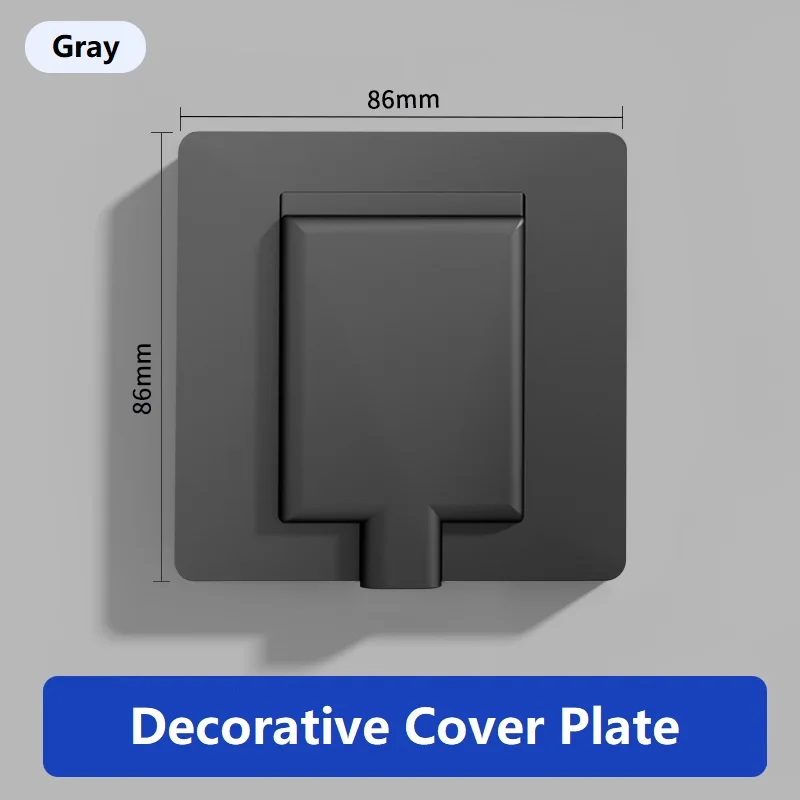86 Standard Size Concealed Blank Panel for Wall Switch Socket Outlets Featuring Scratch Resistant PC Material Construction