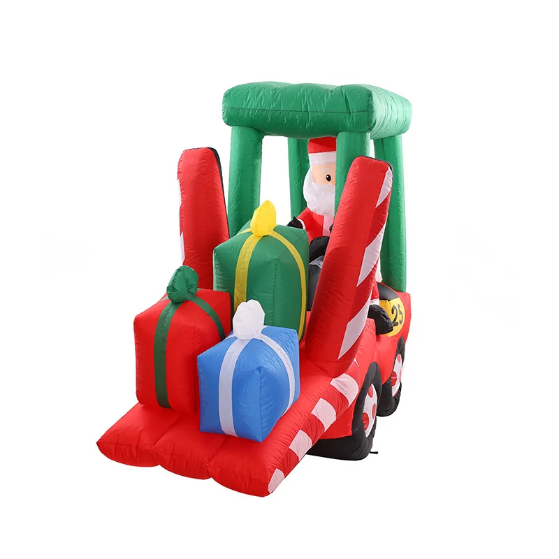 Santa Claus Forklift Air Model Harvest Festival Inflatable Air Model Christmas Air Model