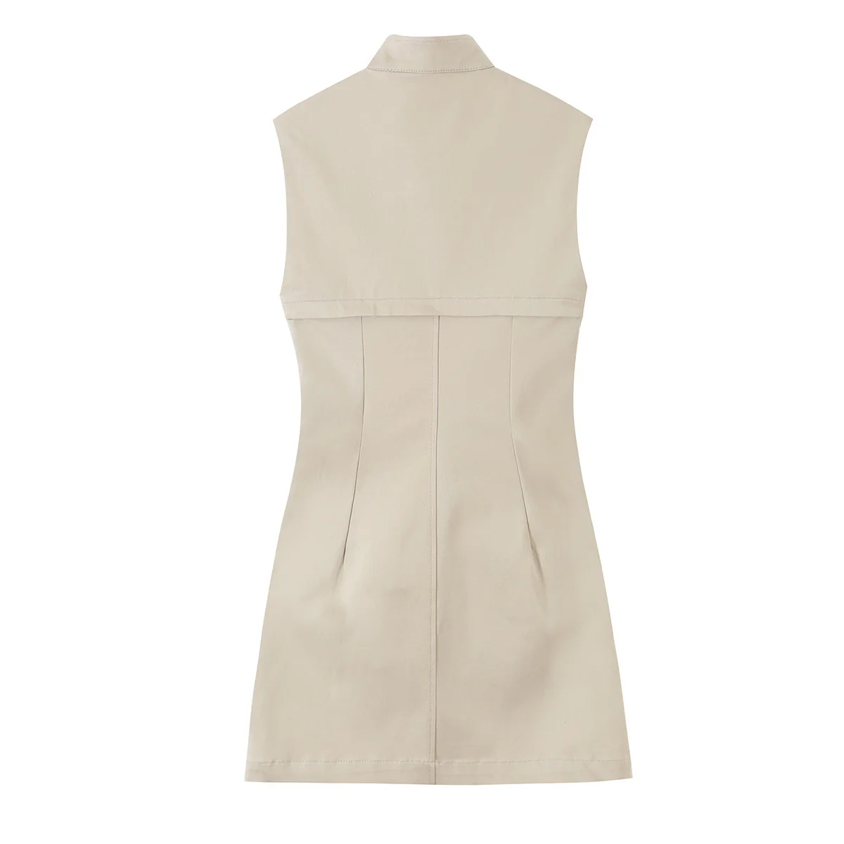 KONDALA Schickes Khaki Herbst-Minikleid für Damen Mode 2026 Sexy Party Trägerloses Kleid Figurbetontes Ärmelloses Sexy Modernes Freizeitkleid – Detail 3