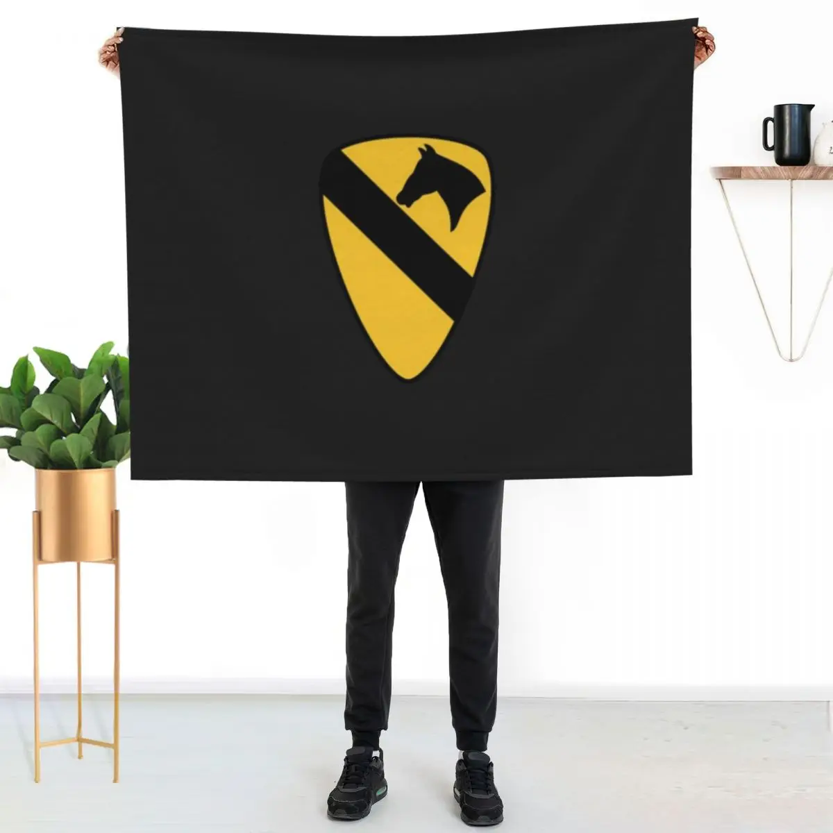 1st Cavalry Division Classic T-Shirt Throw Blanket Plaid on the sofa Loose Luxury Plush Stuffeds Cute Blankets