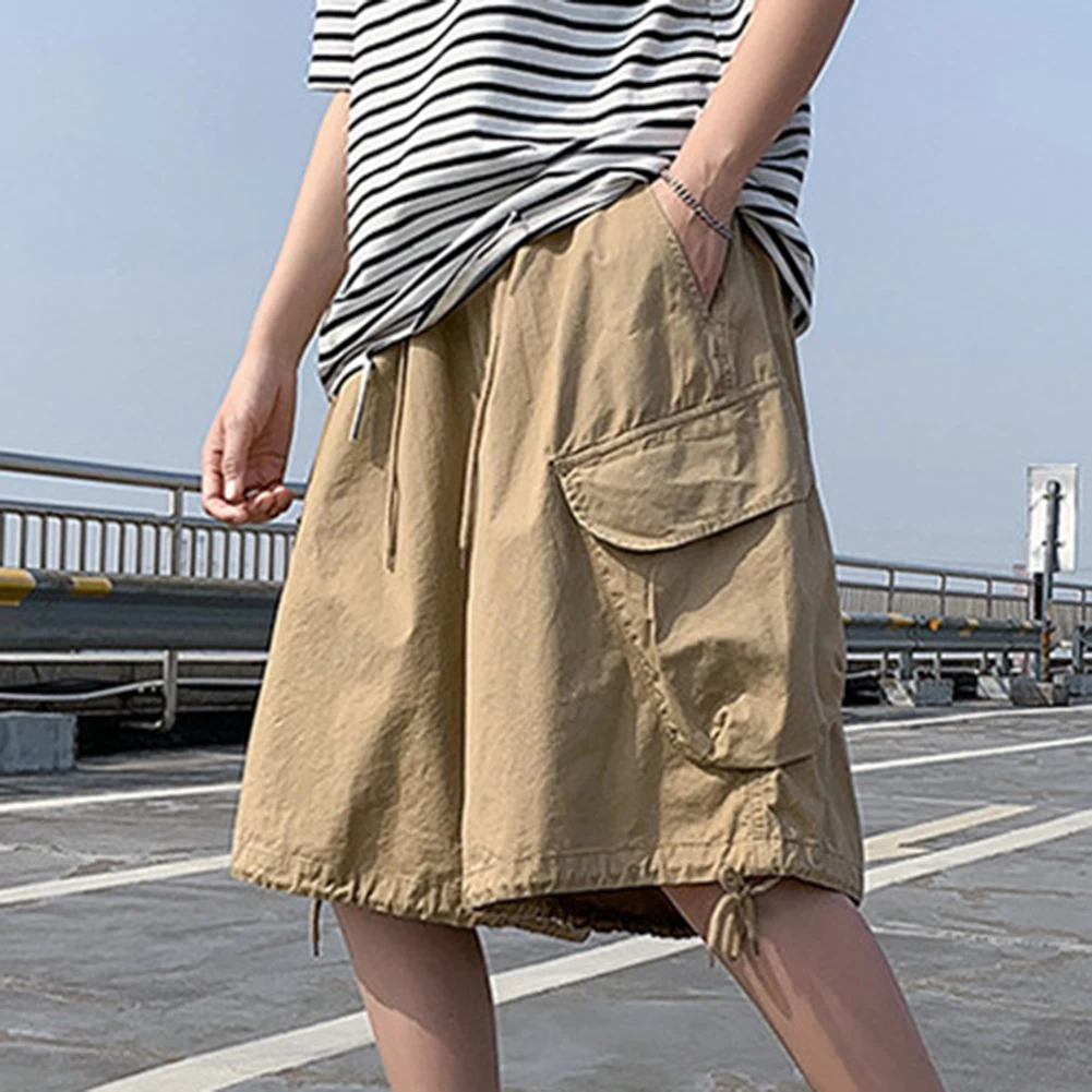 Pantaloncini con tasche grandi Pantaloni casual alla moda Leggeramente elasticità elasticizzata Nuovissima condizione Pantaloncini cargo comodi da indossare ogni giorno