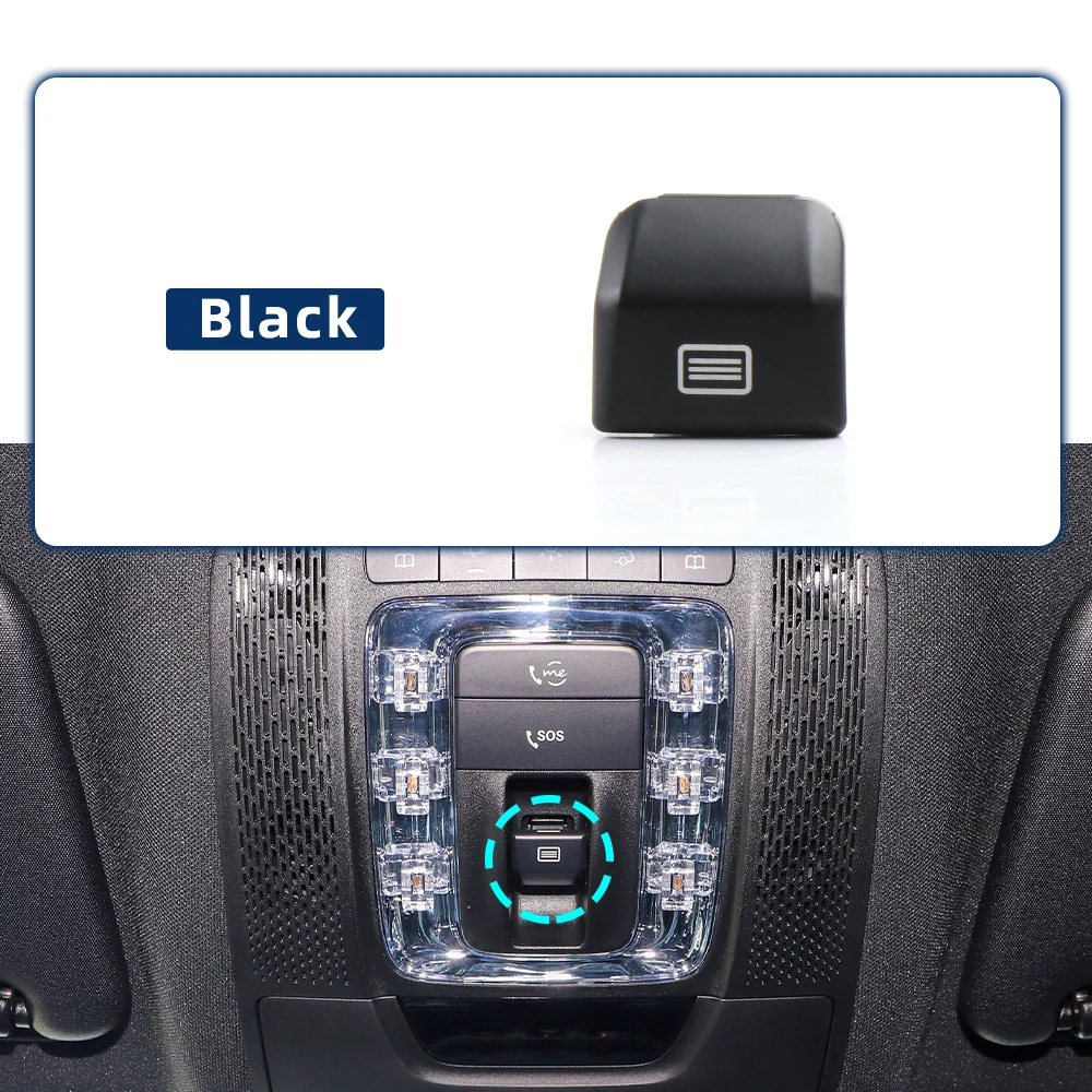 

0009008938 Replacement For Mercedes Benz GLS GLE Class W167 After 2020 Black/Gray Car Interior Sunroof Window Switch Button