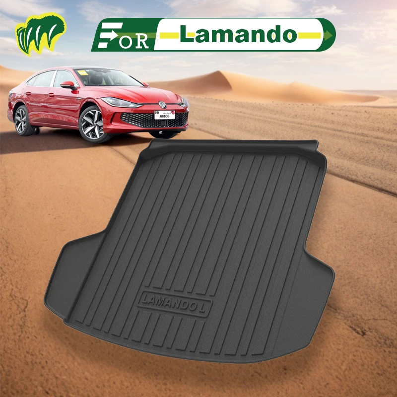 

For VW Lamando 19 21 22 23 2012-2024 Custom Fit Car Trunk Mat All Season Black Cargo Mat 3D Shaped Laser Measured Trunk Liners