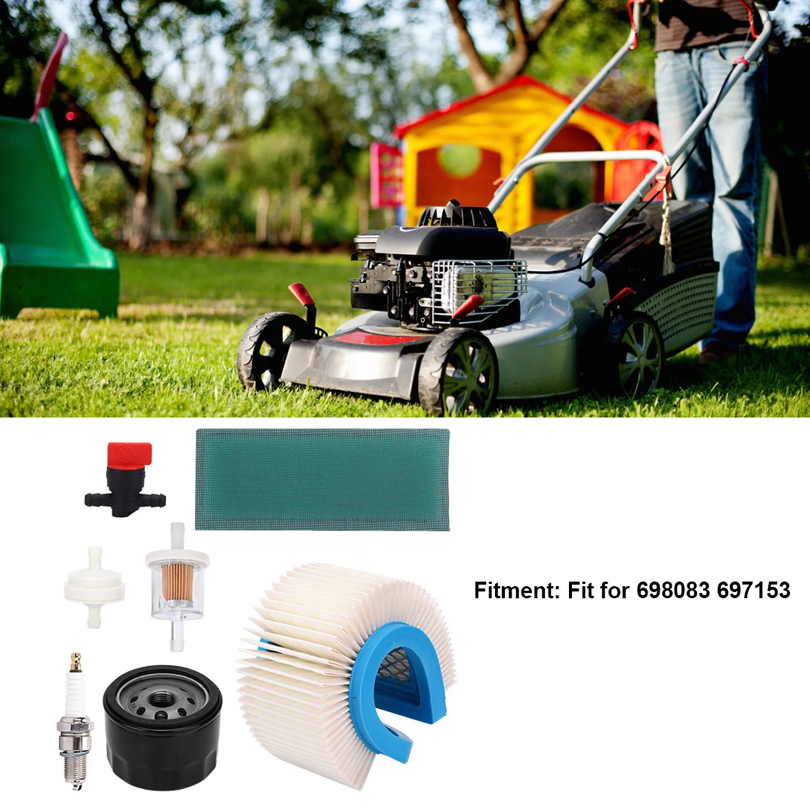 Luftfilter, Luftfilterbaugruppe, Luftfilter-Baugruppe-Set, Ersatzzubehör, passend für 698083, 697153, Rasenmäher, Rasenmäher-Teile