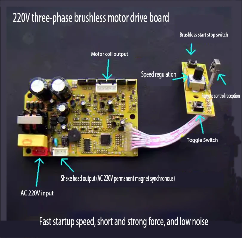 New 220V Brushless Motor Driver Motor Drive Board with Speed Control Three Phase Line