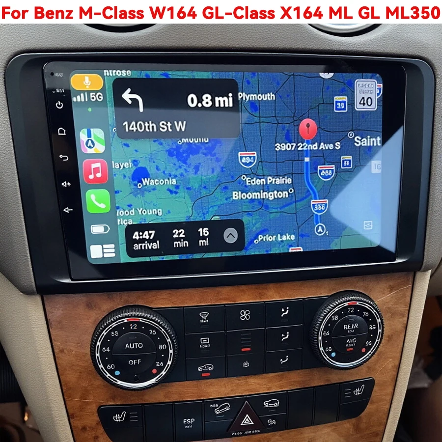 Android 16 Car Radio Carplay Auto WiFi GPS For Benz M-Class W164 GL-Class X164 ML GL ML350 ML500 GL350 GL450 with 4G+WIFI SIM