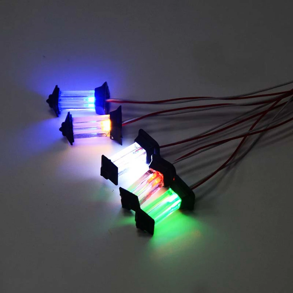 10개/봉지 LED 가로등 모형 기차역 야드 램프 모형 철도 레이아웃 장면 액세서리