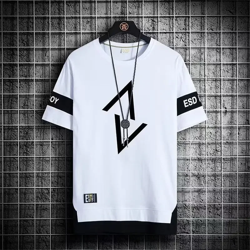 T Shirt Brand Men Clothing T-Shirts Fashion Short Sleeve Tshirt Streetwear Summer Round Neck Tees Man Sport Sportwear Vintage