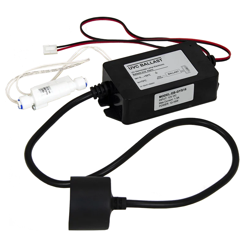 12V UV Filter Adaptor with Flow Switch 12W to 16W EB-GYS16-12T