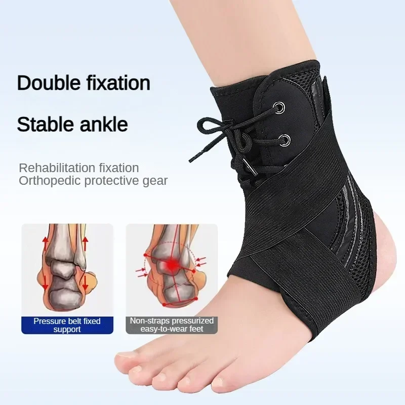 1 PCS Sport Ankle Support Sprain Ankle Braces Drop Foot Brace Lace Up Adjustable Strap Ankle Protector Foot Varus Correction