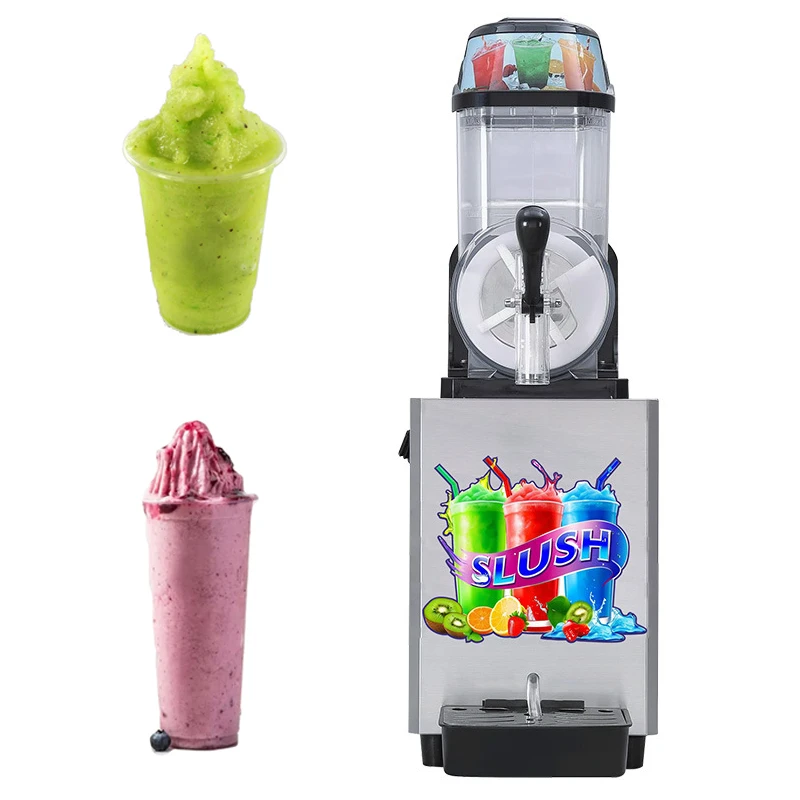 

Industrial Commercial Cheap 2 Bowls Frozen Slush Slushie Smoothie Making Machine With LED Light Cover