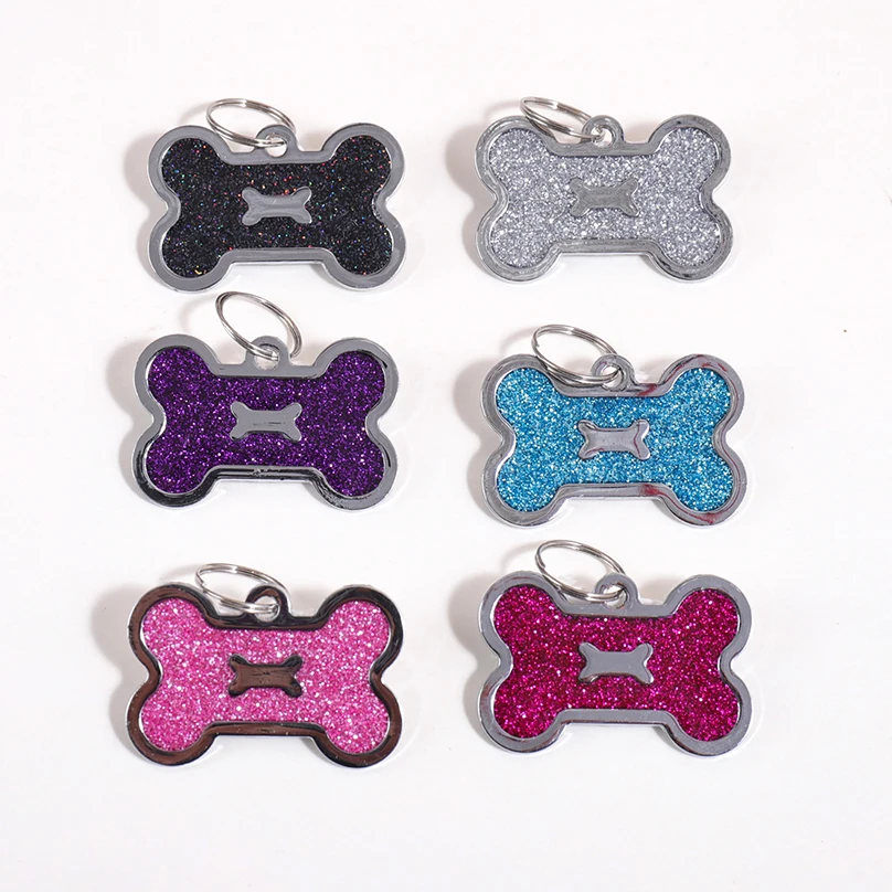 Custom Text Dog Tags Bone Shaped Personalized Name Pets ID Tag Pendant Laser Engraving Address Number Customized Dog ID Tag