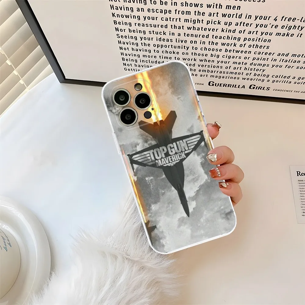 Top Gun Maverick Phone Case Transparent For Iphone 15 14Pro 11 12 14 Pro Max Mini 6 6s 7 8 Plus X XR XS SE2020 Cover