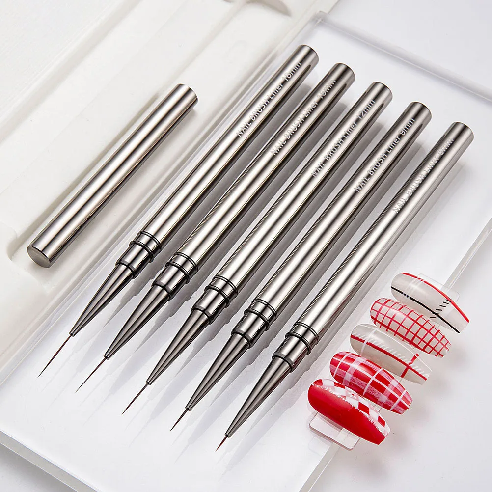 Ultra Fine Liner Nail Art Pinsel für Maniküre Malerei Detailliertes Design Glatte Anwendung Nail Art Supplies Salon Tools