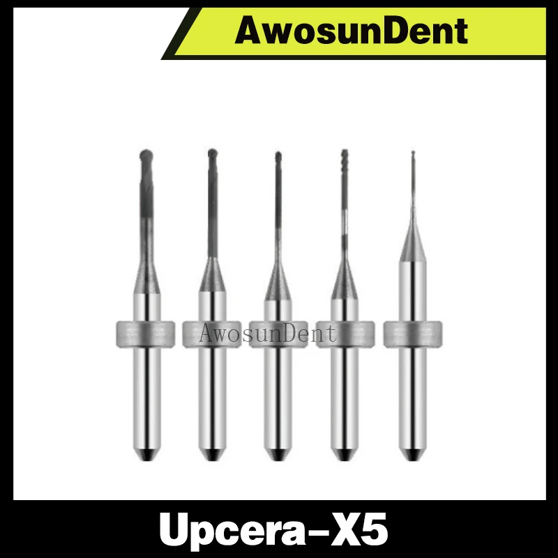 

UPCERA X5 DLC DC Diamond Coating Milling Burs Drilling Tool Dental Cutting Zirconia Block PMMA PEEK WAX Milling Bur For CAD/CAM