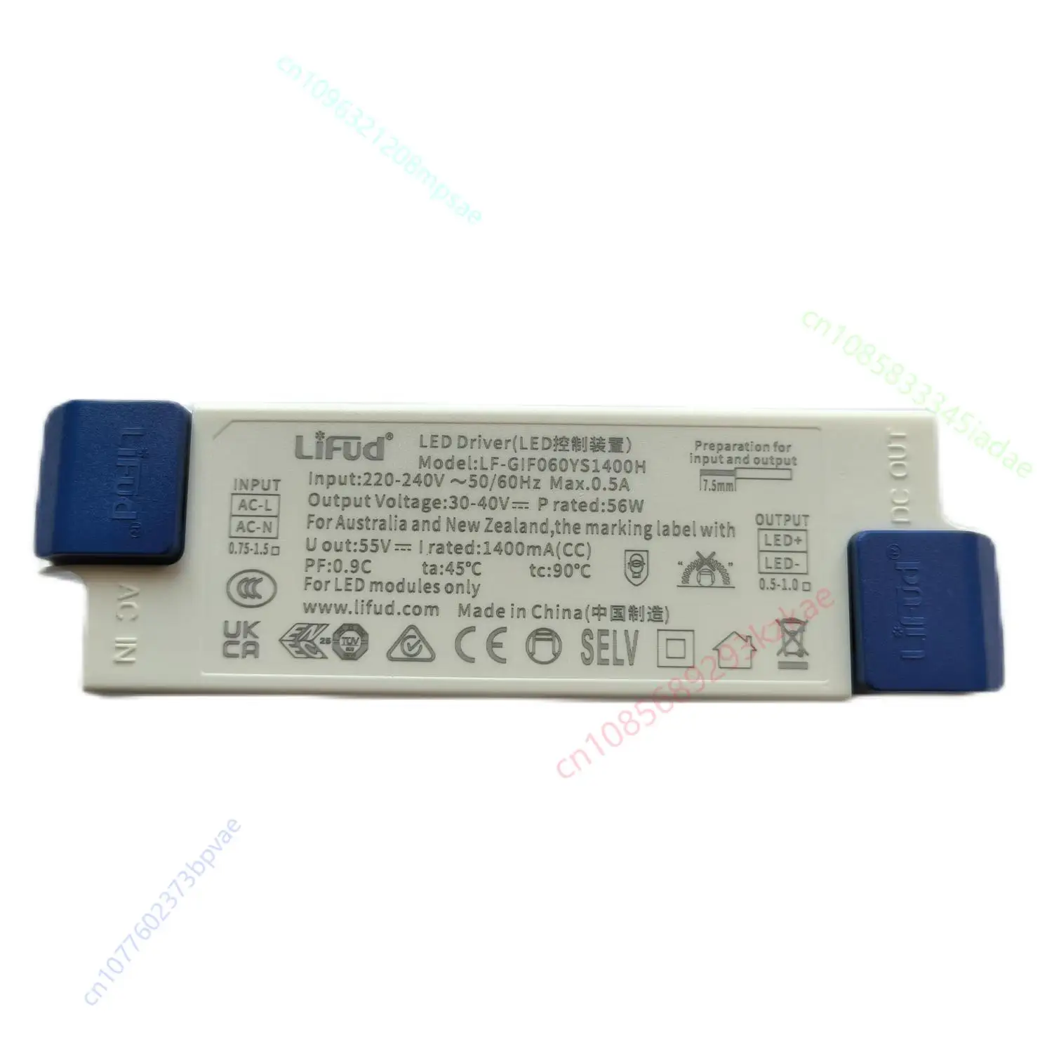 Lifud No Flicker 1400mA LED Driver DC 30-40V 56W 220-240VAC LF-GIF060YS1400H LED Ceiling Panels Driver Flicker Free LED Driver