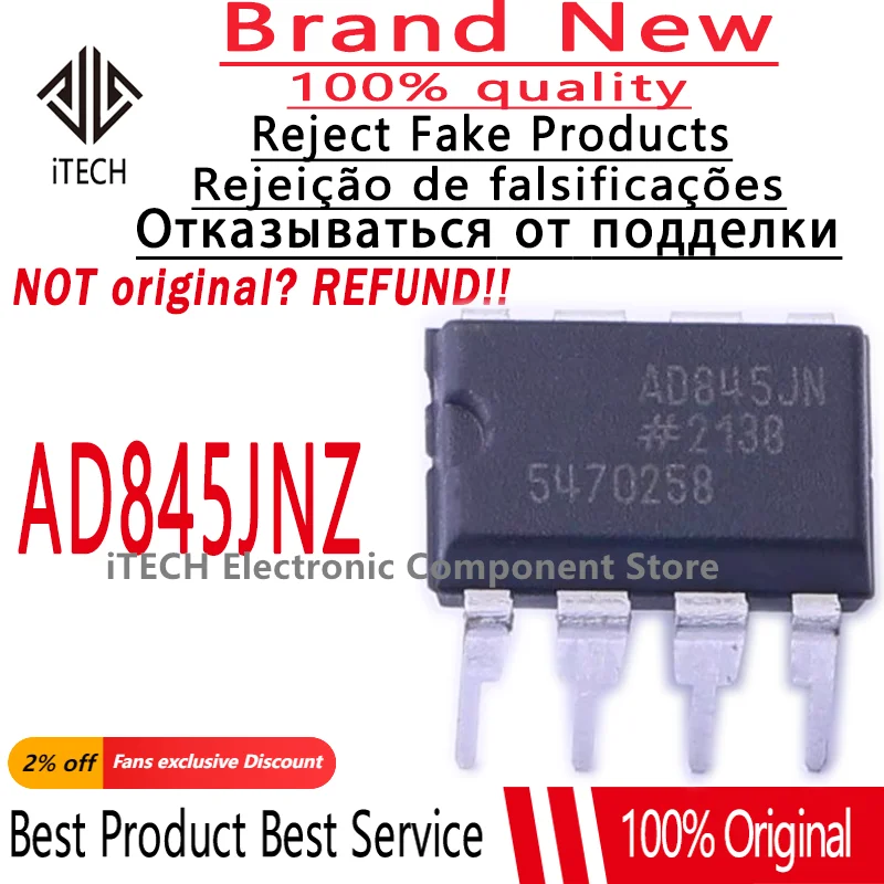 (5-10)pcs/lot Original AD845JNZ AD845JN DIP-8 100% New and Genuine