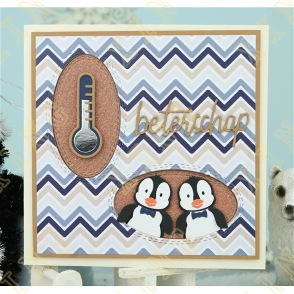 Thermometers Ice Snow Penguin Metal Cutting Die Scrapbook Embossed Paper Card Album Craft Template Cut Die Stencils New for 2023