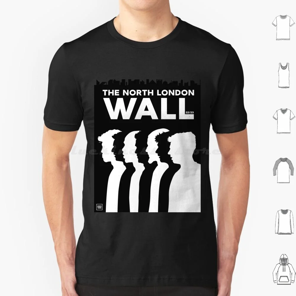 The North London Wall Black And White 2022 / 2023 T Shirt Big Size 100% Cotton Goonertoons Football London Coyg Gunners Soccer