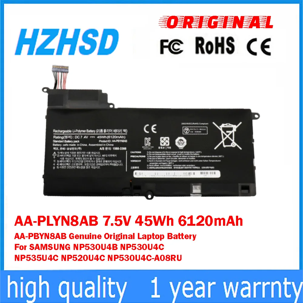AA-PLYN8AB 7.5V 45Wh AA-PBYN8AB Genuine Original Laptop Battery For SAMSUNG NP530U4B NP530U4C NP535U4C NP520U4C NP530U4C-A08RU