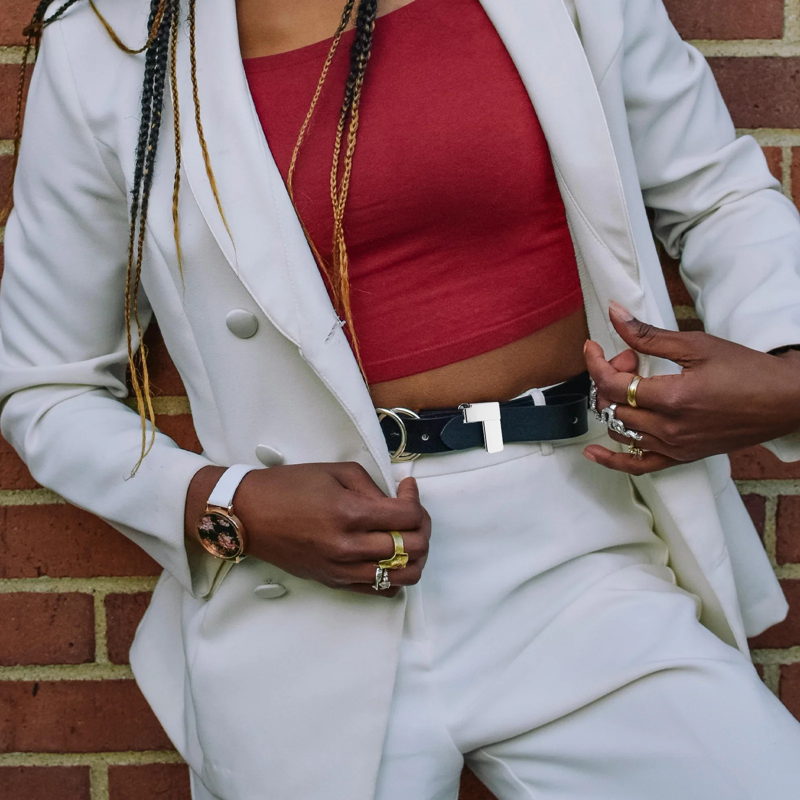 مشبك تشديد حزام الخصر مشبك معدني قابل للتعديل لبنطلون الجينز أداة الانكماش السريع مشابك الخصر للنساء