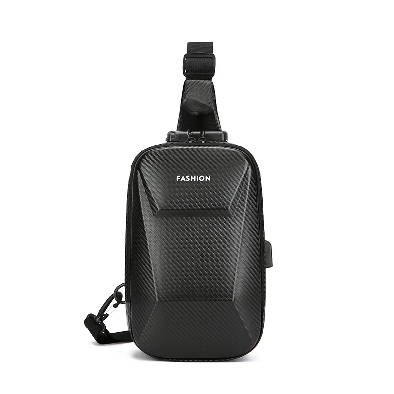 

Pu Men's Shoulder Bag Simple And Casual Large Capacity Crossbody Bag Waterproof Wear-Resistant Wide And Stylish Chest Bag