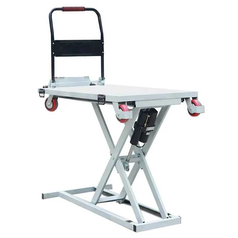 

Multifunctional hydraulic lift car Slide rail Mobile portable cart Small belt car lift platform