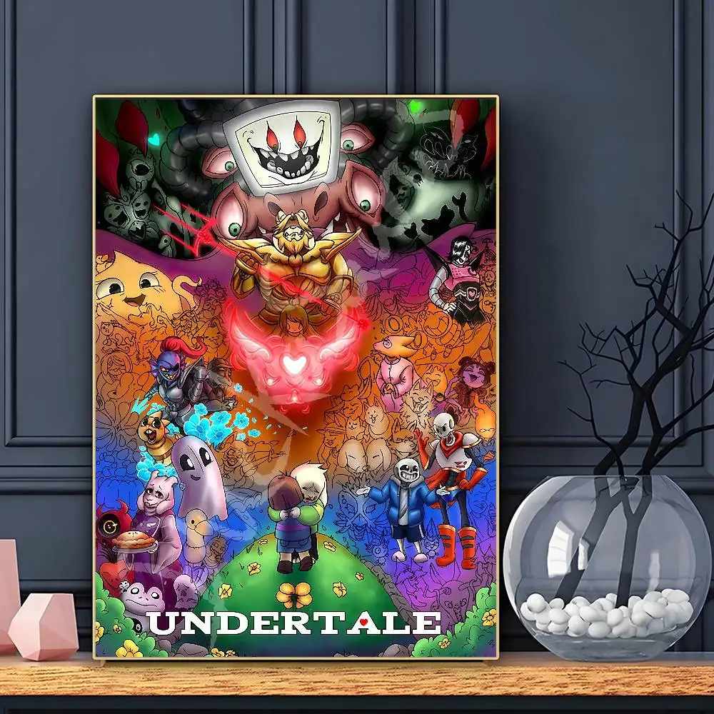 Sans U-Undertale Game Poster HD Art Sticky Wall Waterproof Home Living Room Bar Decoration