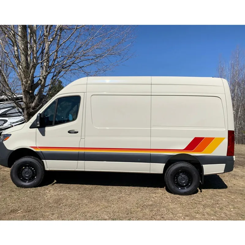 

Car Vinyl Stickers For Mercedes Benz Sprinter Tacho Troopers Retro Stripe Kit Graphic Packaging customized Design sports decal
