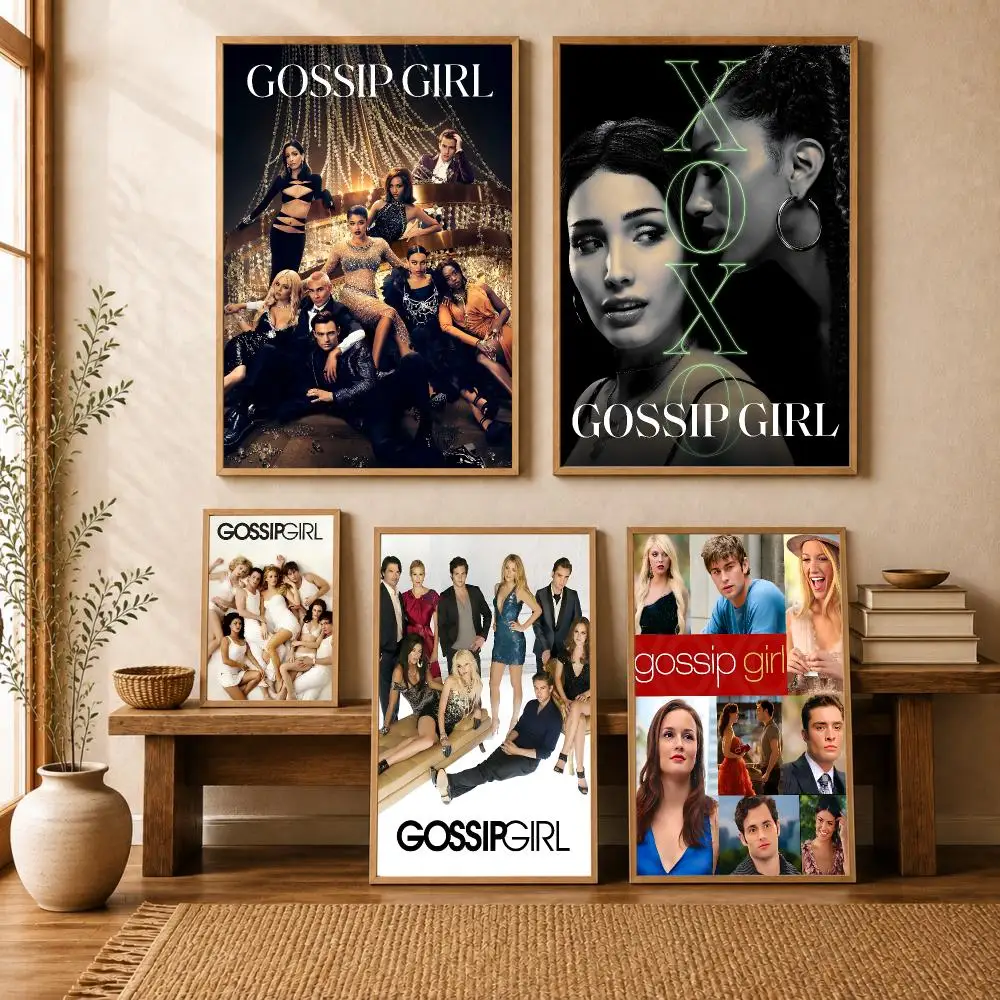 G-Gossip Girl Moive Poster Modern Home Living Bedroom Bar Hallway Waterproof Wall Art Aesthetic Decor