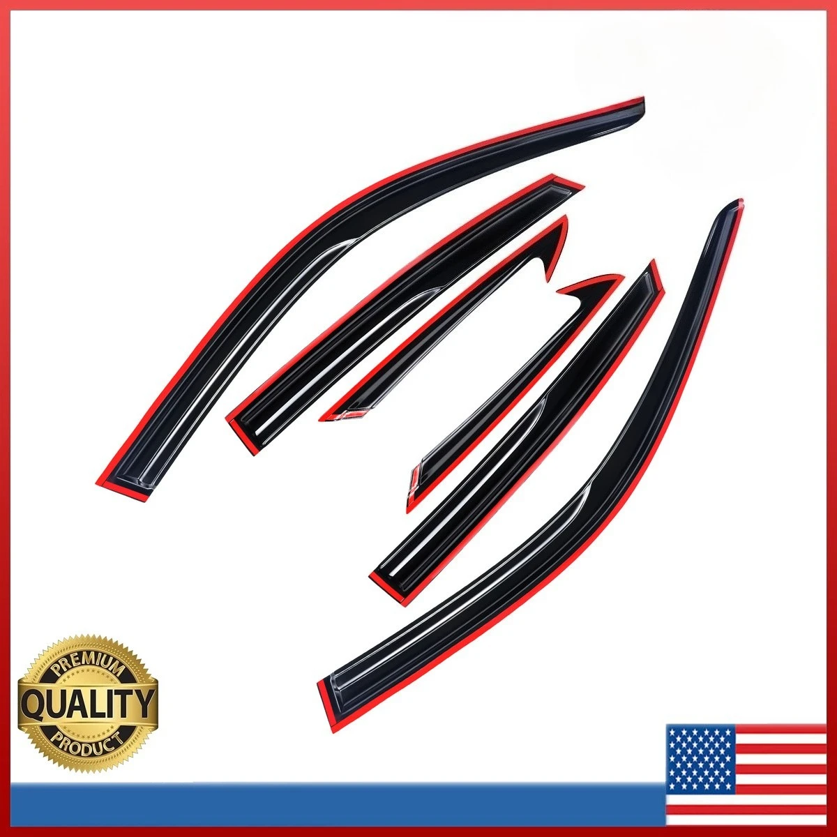 

For Honda Civic Sedan 2022-2026 Black Window Vent Visor Rain Guards Delfectors