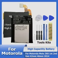 XDOU New High Quality WX30 FW3L FW3S Replace Battery For Motorola Moto 360 1st 2nd Gen 42mm 46mm 2014 + Free Tools