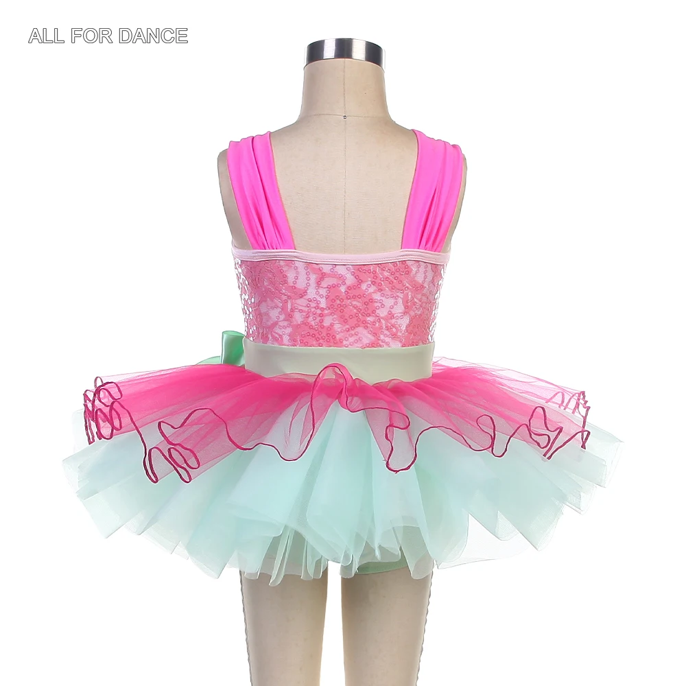 24020 crianças trajes de balé meninas rosa quente lantejoulas elastano collant vestidos criança bailarina ballet tutu