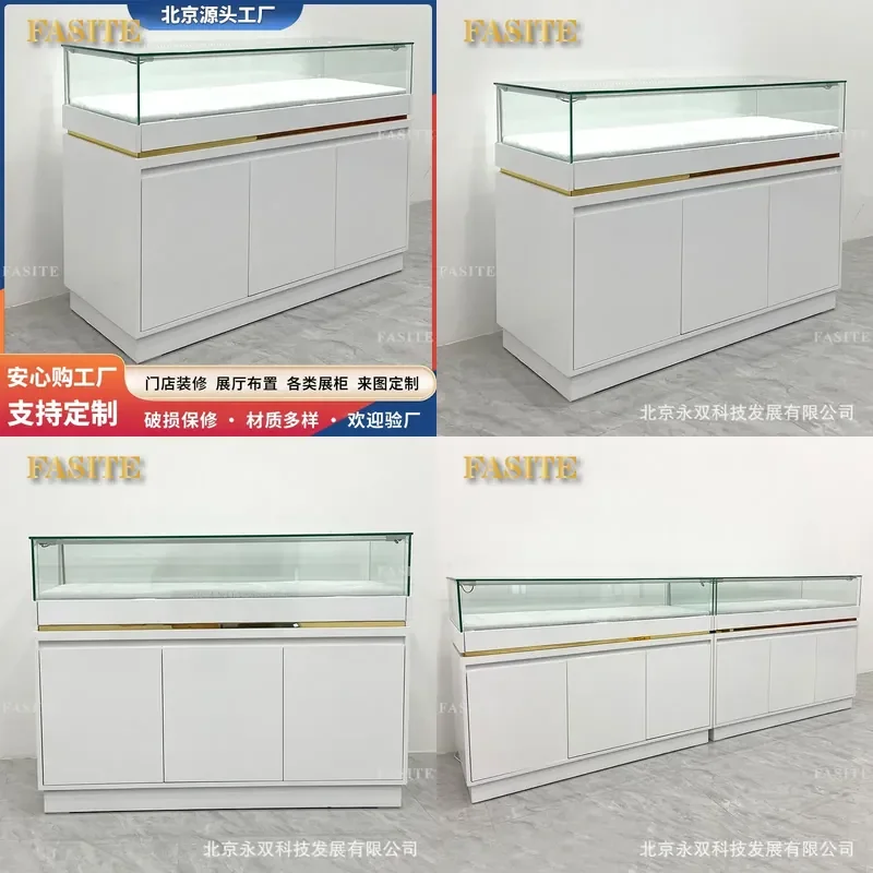 For Museum Glass Display Cabinet Antique Jade Cultural Relics Exhibition Counter Memorial Hall Product Showcase Durable