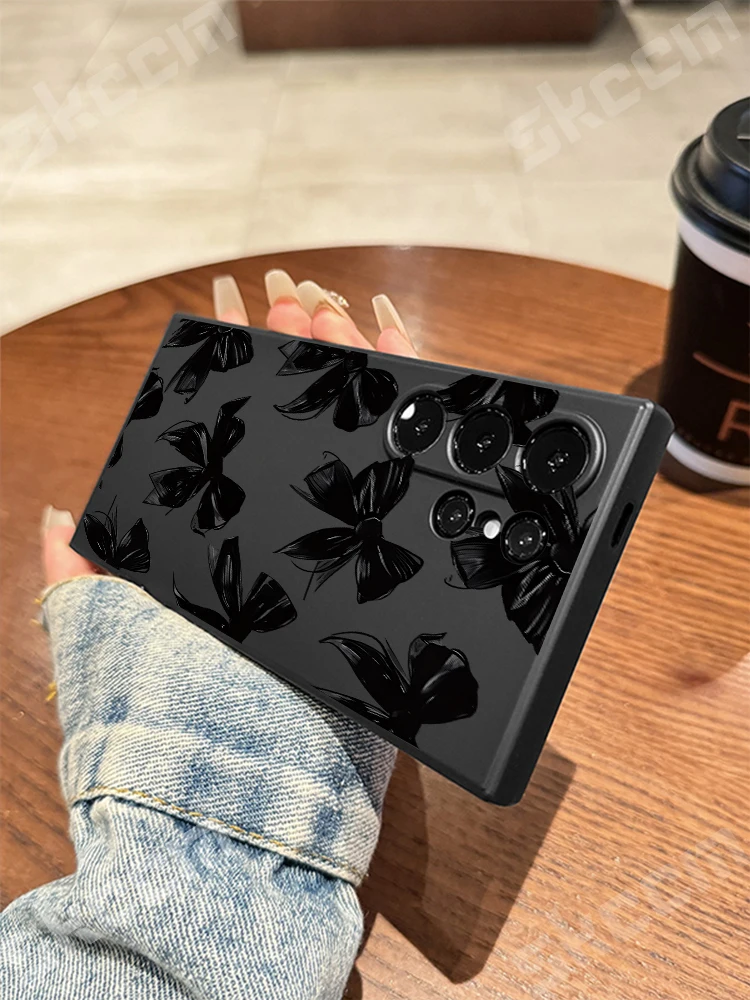 Cute Bowknot Silicone Phone Case For Samsung Galaxy S25 S24 S23 S22 Ultra Plus S20 FE A15 A35 A50 A51 A54 A55 A71 A72 A73 Cover - náhled 2