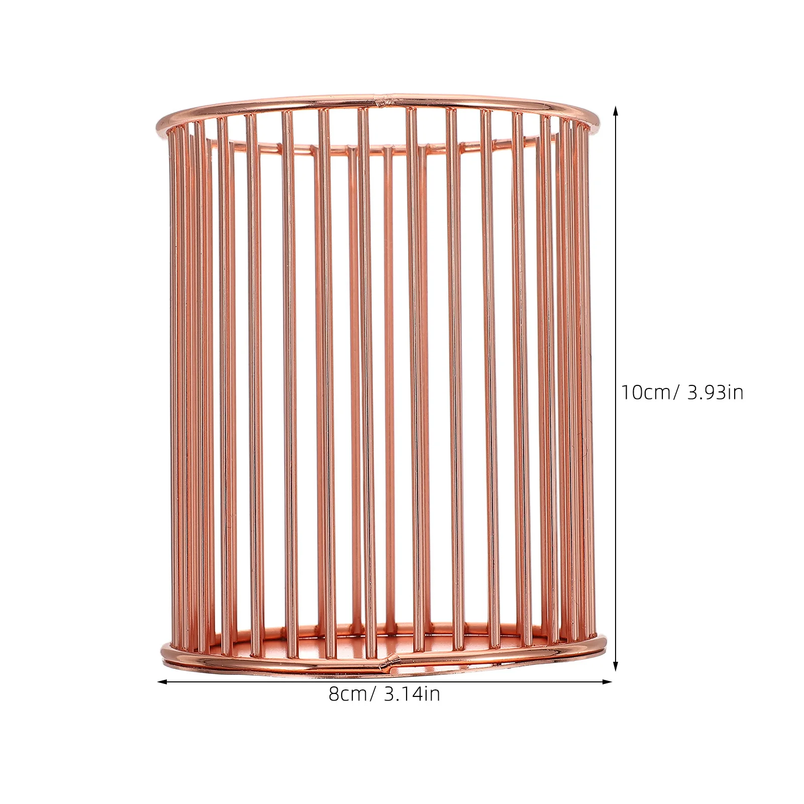 2Pcs Metal Pen Holder Iron Craft Pencil Storage Bucket for Desk Makeup Brushes Organizing Office Home Classroom Vanity Supplies