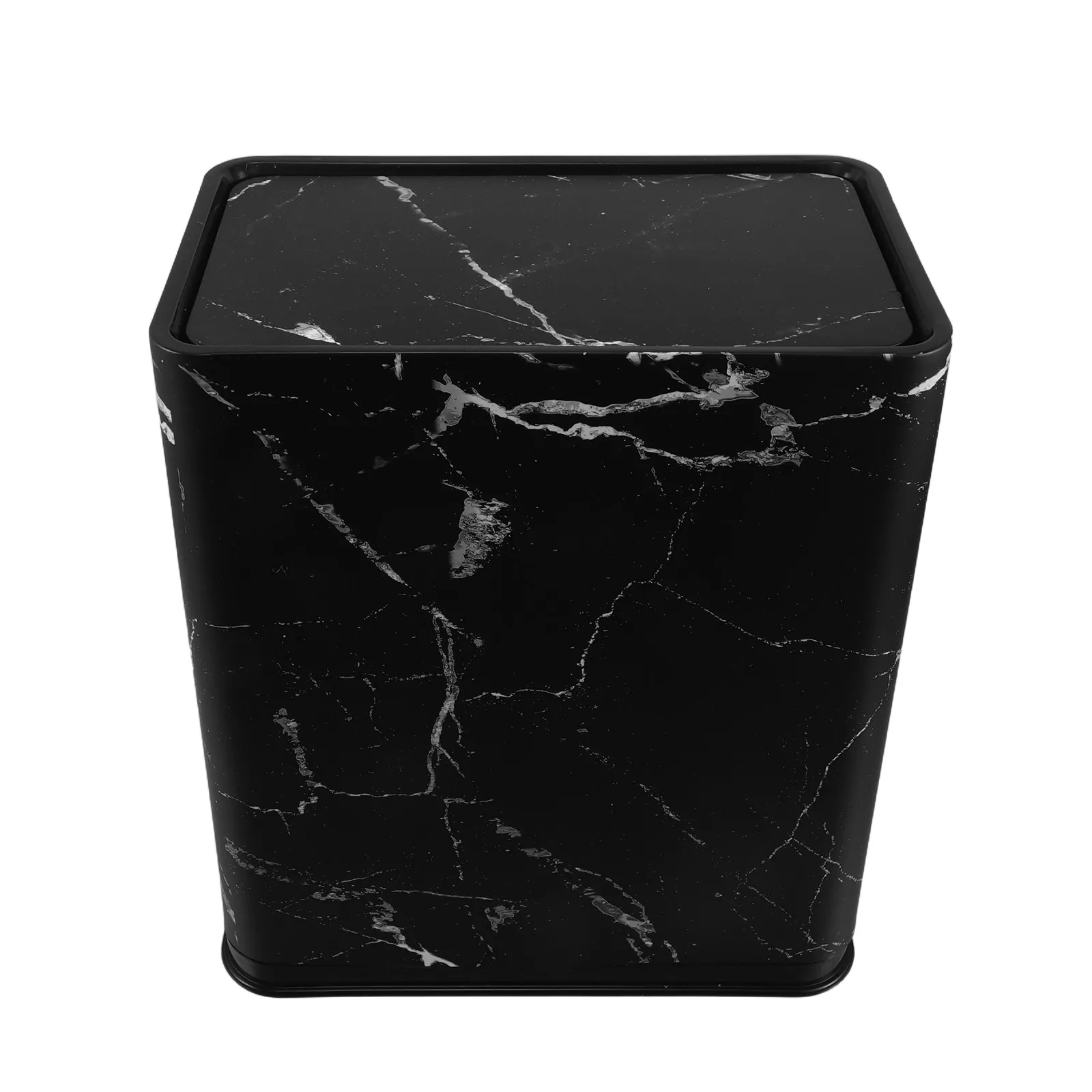 

Slim Plastic Trash Can Narrow Kitchen Bin Space-Saving Covered Narrow Garbage Can for Kitchen Bedroom Bathroom Rectangular Waste