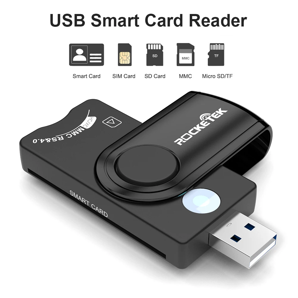 Rocketek CR310 USB 2.0 Steuererklärung IC Smart Card Reader TF SIM Smart Memory Card Flash Drive Kartenleser Adapter