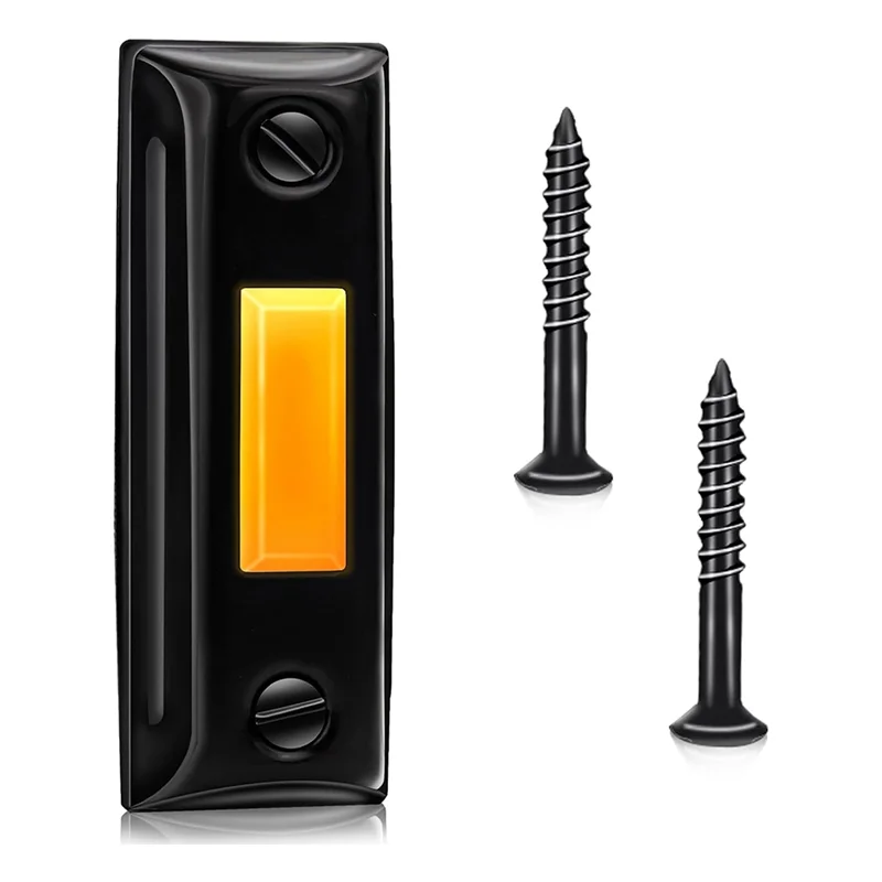 Hot Sale-LED Lighted Wired Door Bell Button, Metal Doorbell Push Button, Metal Wall Mounted Door Bell Button, Doorbell