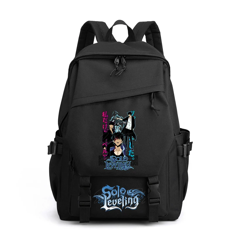 Solo Leveling Anime Fan Backpack Shouder Fashion Schoolbag for Teenagers Boys Solo Leveling Sung Jin Woo Cool Travel Back Pack